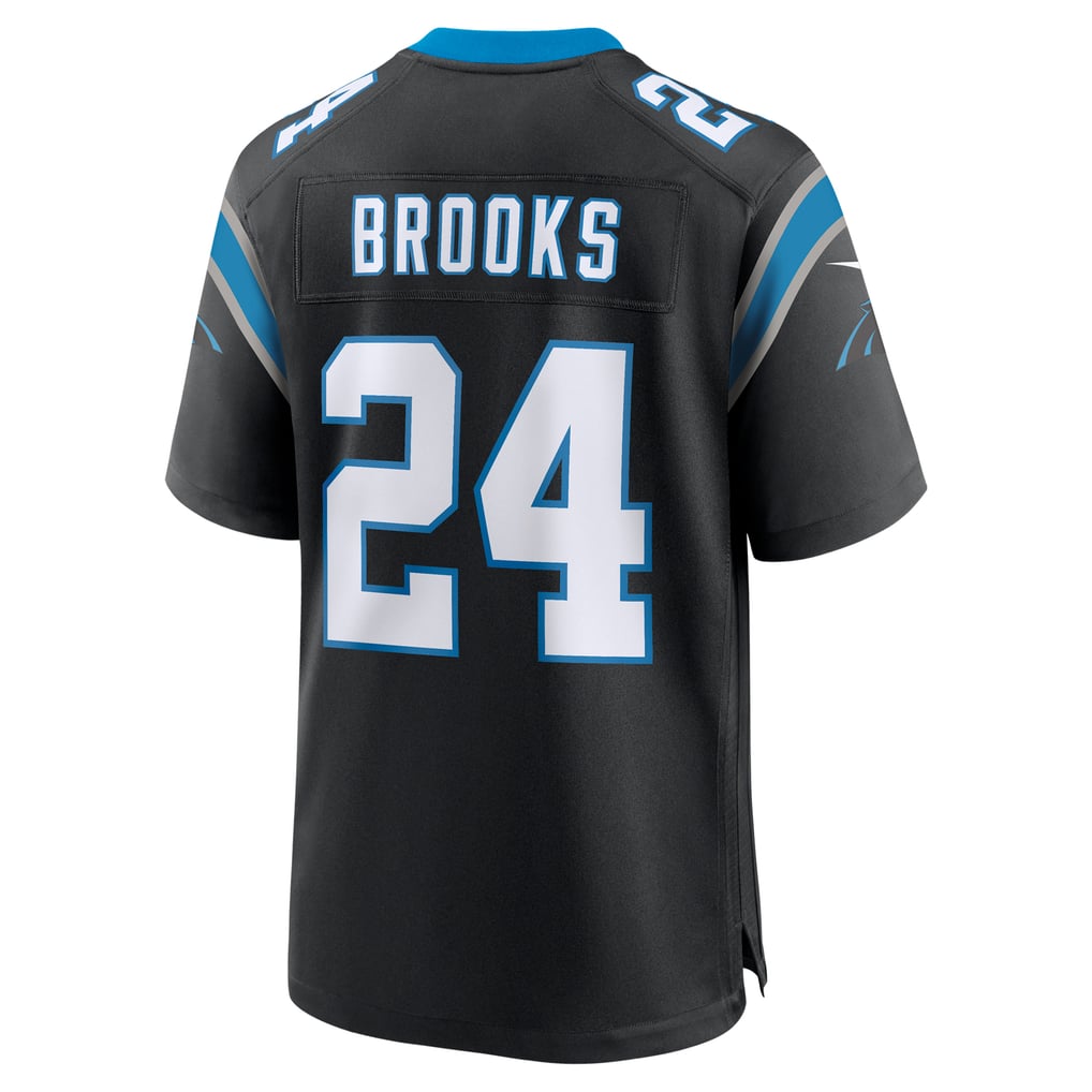 Men's Carolina Panthers Jonathon Brooks Black Game Jersey