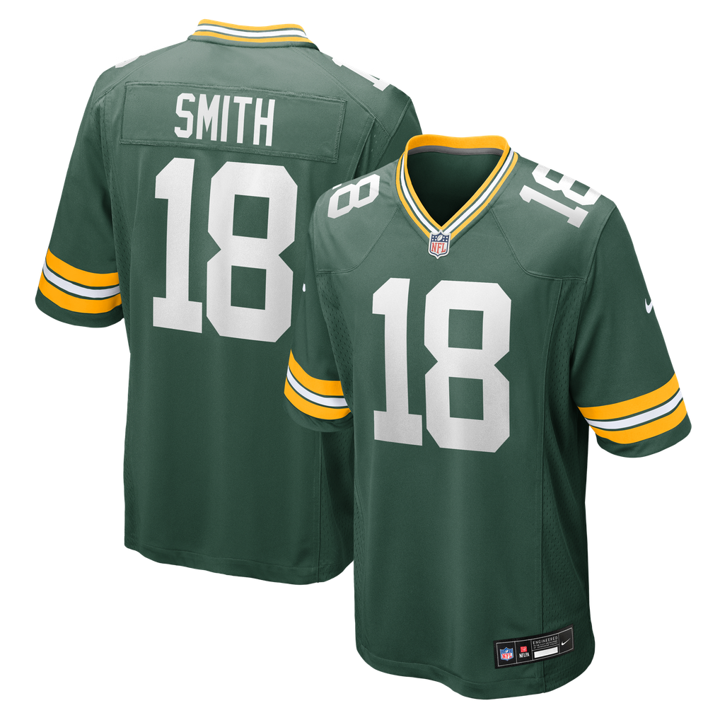 Men's Green Bay Packers Jonnu Smith Green Team Game Jersey
