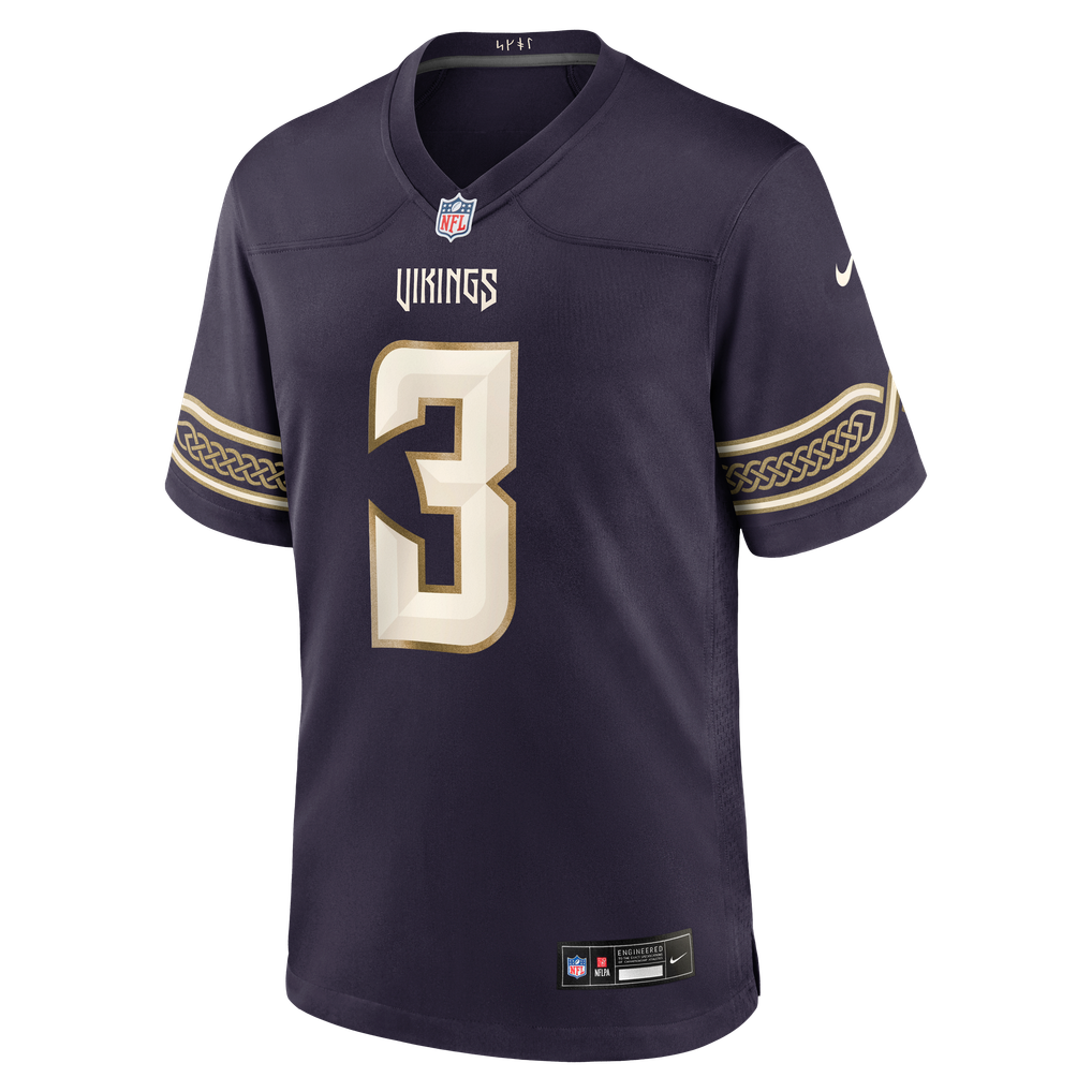 Men's Minnesota Vikings Jordan Addison Purple 2026 Rivalries Collection Game Jersey