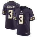 Men's Minnesota Vikings Jordan Addison Purple 2026 Rivalries Collection Game Jersey