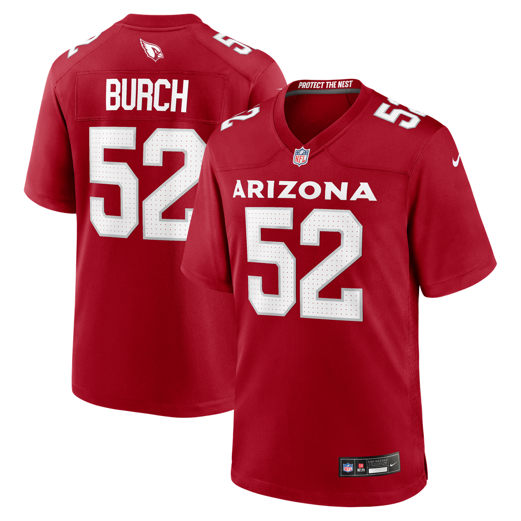 Men's Arizona Cardinals Jordan Burch Cardinal Team Game Jersey