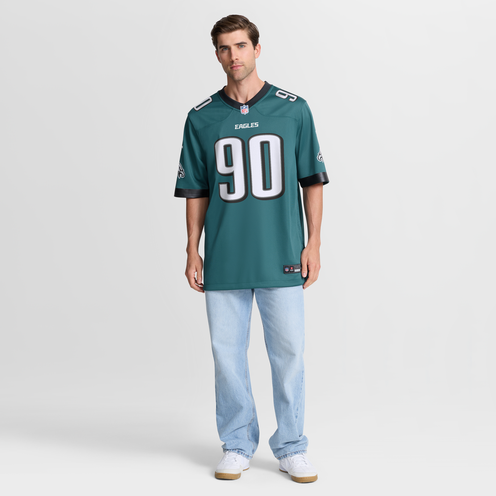 Men's Philadelphia Eagles Jordan Davis Midnight Green Team Game Jersey