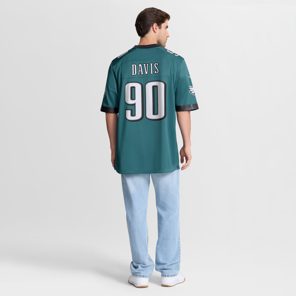 Men's Philadelphia Eagles Jordan Davis Midnight Green Team Game Jersey