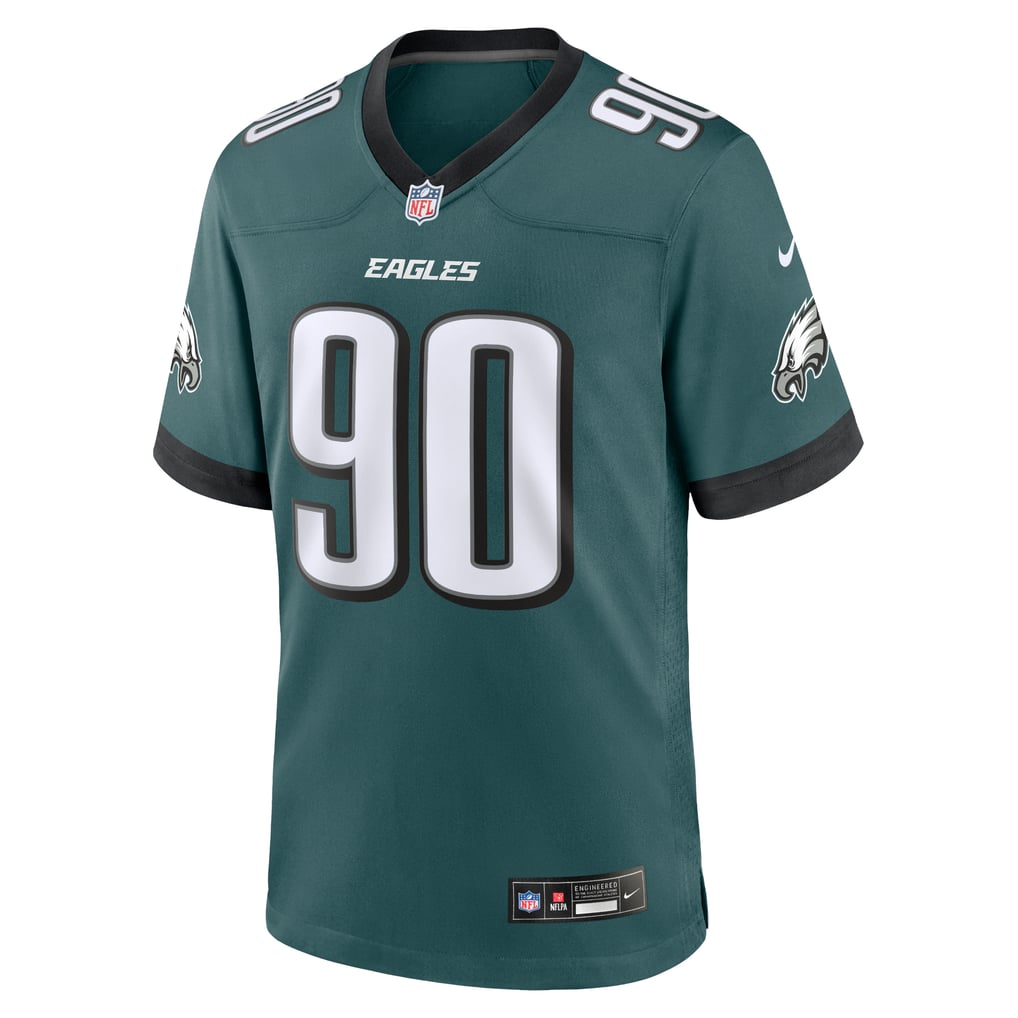 Men's Philadelphia Eagles Jordan Davis Midnight Green Team Game Jersey