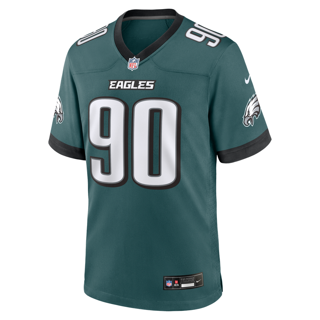 Men's Philadelphia Eagles Jordan Davis Midnight Green Team Game Jersey
