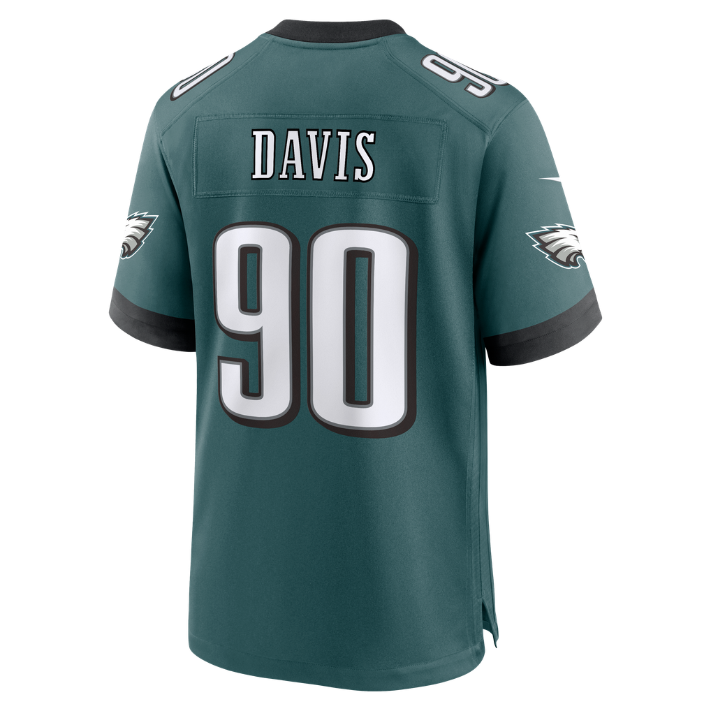Men's Philadelphia Eagles Jordan Davis Midnight Green Team Game Jersey
