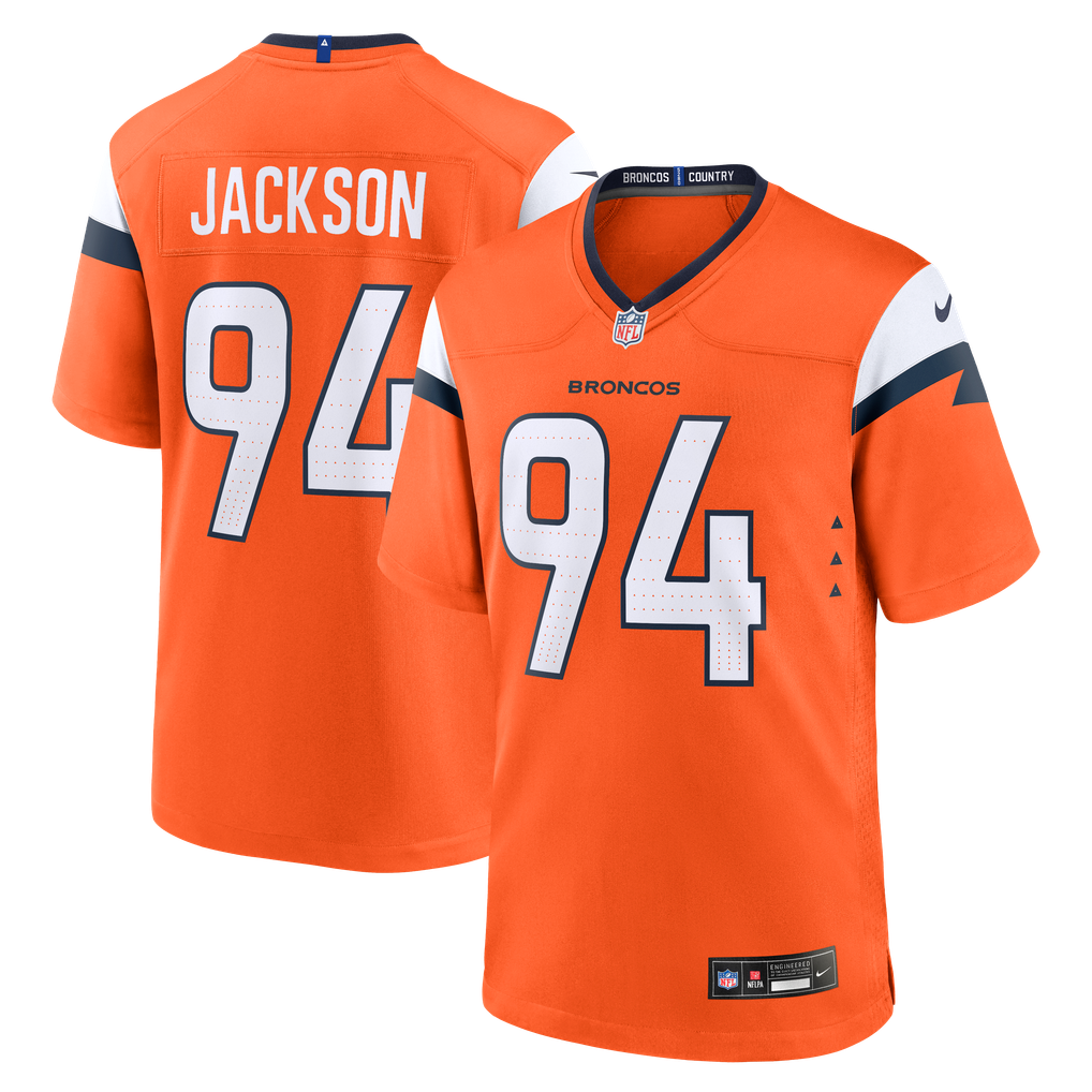 Men's Denver Broncos Jordan Jackson Orange Team Game Jersey