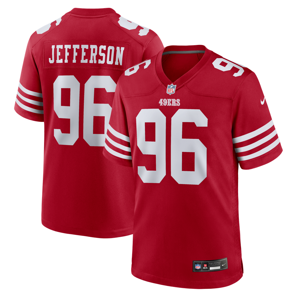 Men's San Francisco 49ers Jordan Jefferson Scarlet Team Game Jersey