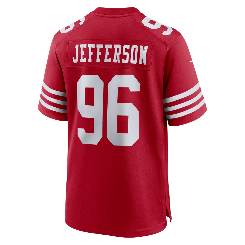 Men's San Francisco 49ers Jordan Jefferson Scarlet Team Game Jersey