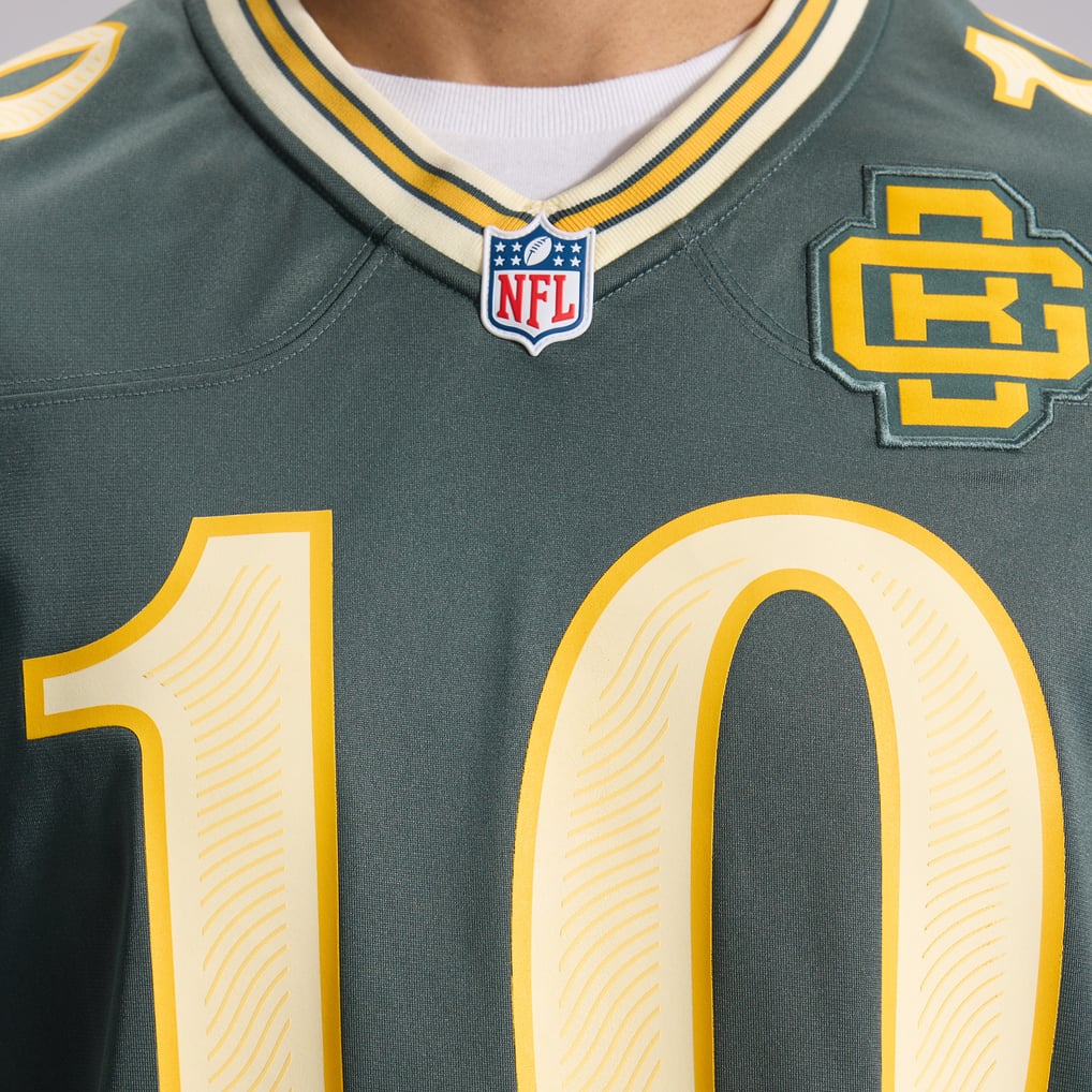 Men's Green Bay Packers Jordan Love Green 2026 Rivalries Collection Game Jersey