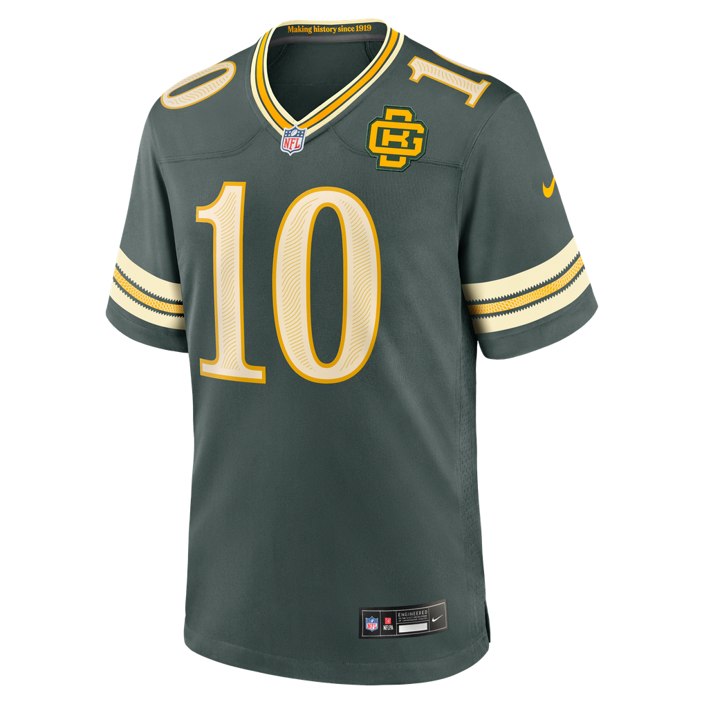 Men's Green Bay Packers Jordan Love Green 2026 Rivalries Collection Game Jersey