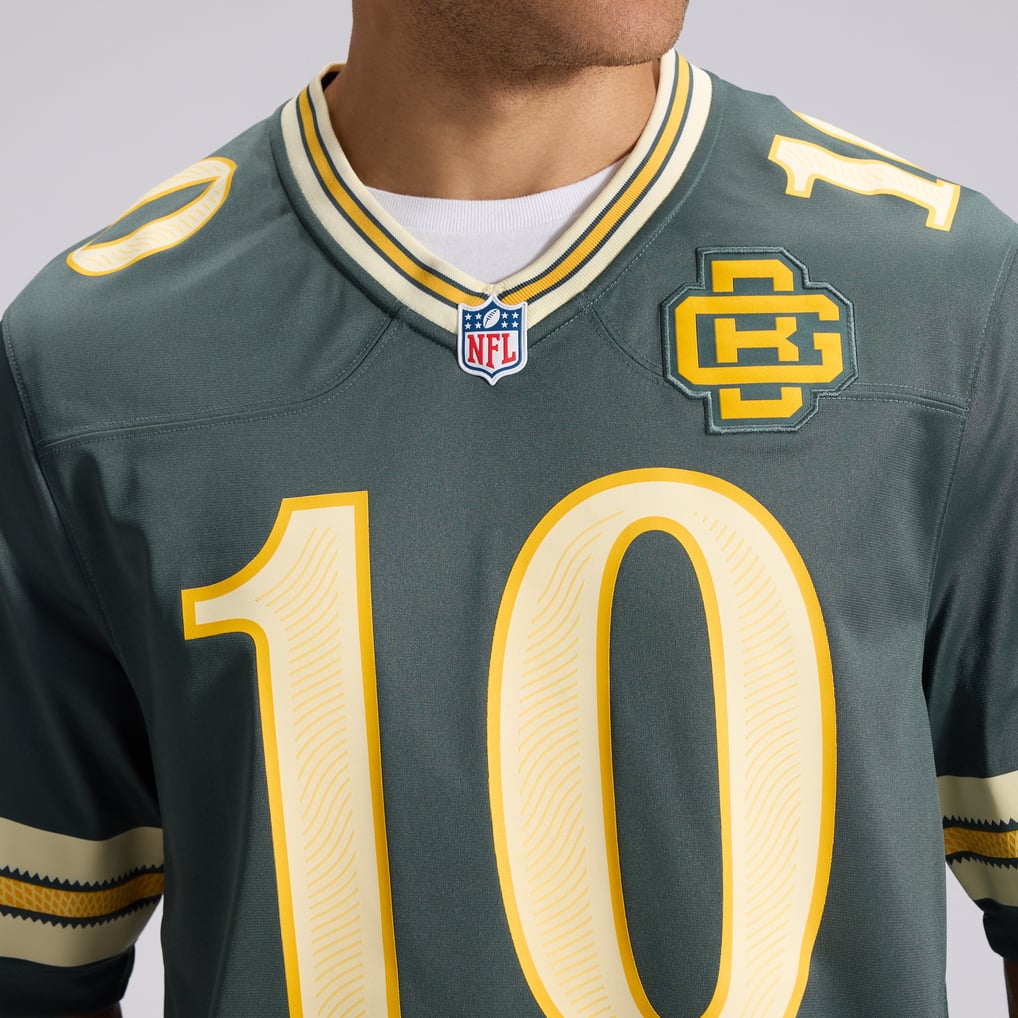 Men's Green Bay Packers Jordan Love Green 2026 Rivalries Collection Game Jersey