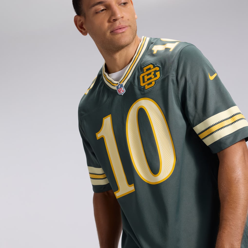 Men's Green Bay Packers Jordan Love Green 2026 Rivalries Collection Game Jersey
