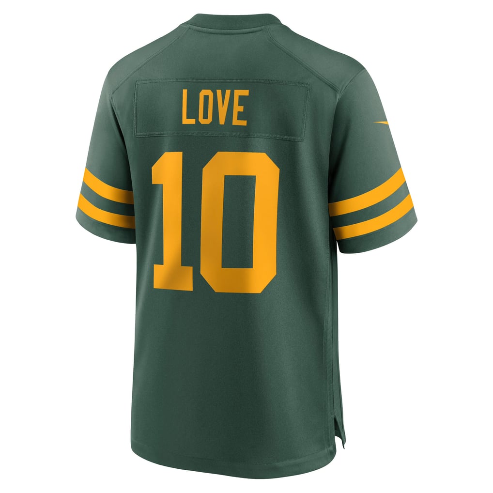 Men's Green Bay Packers Jordan Love Green Alternate Game Jersey