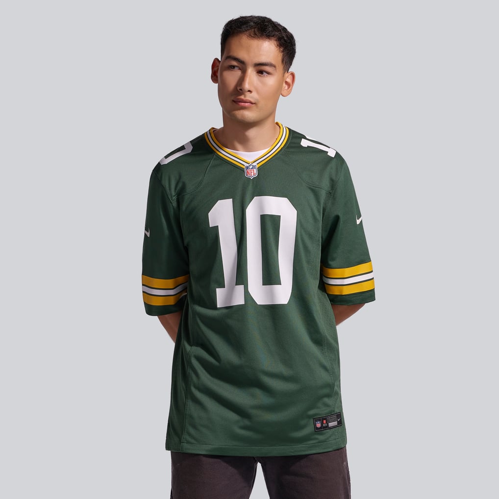 Men's Green Bay Packers Jordan Love Green Player Game Jersey
