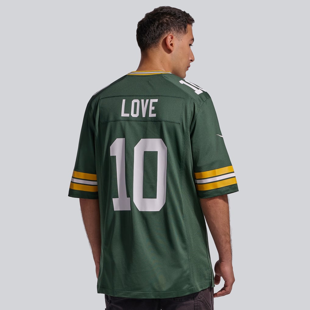 Men's Green Bay Packers Jordan Love Green Player Game Jersey