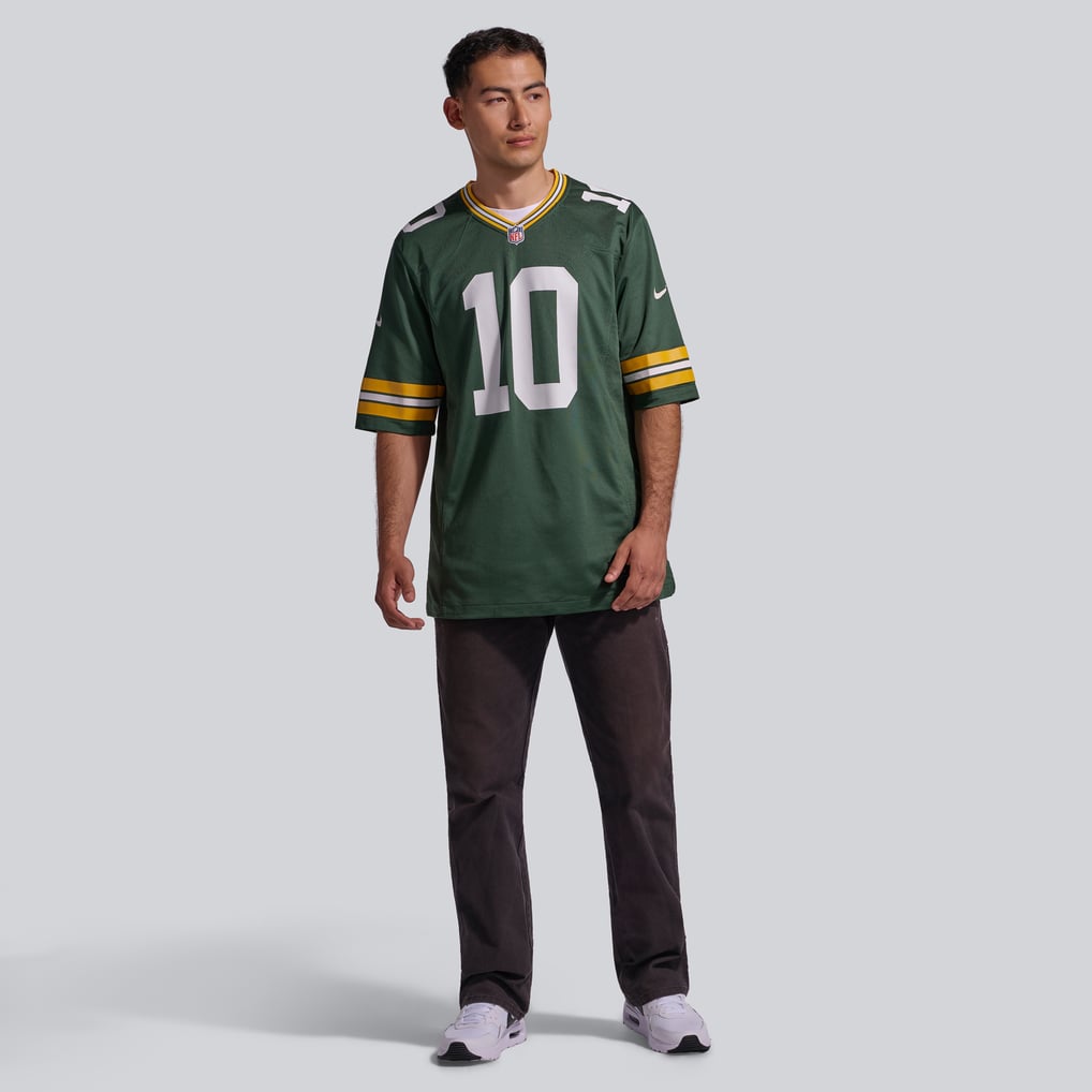 Men's Green Bay Packers Jordan Love Green Player Game Jersey
