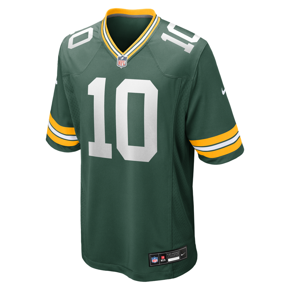 Men's Green Bay Packers Jordan Love Green Player Game Jersey