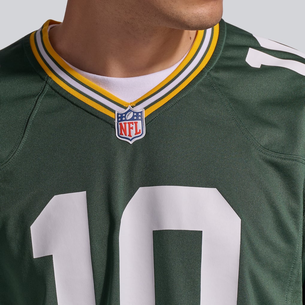 Men's Green Bay Packers Jordan Love Green Player Game Jersey