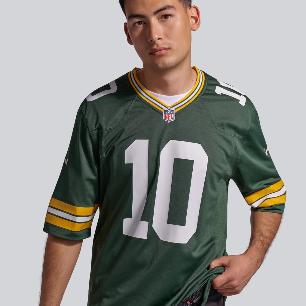 Men's Green Bay Packers Jordan Love Green Player Game Jersey