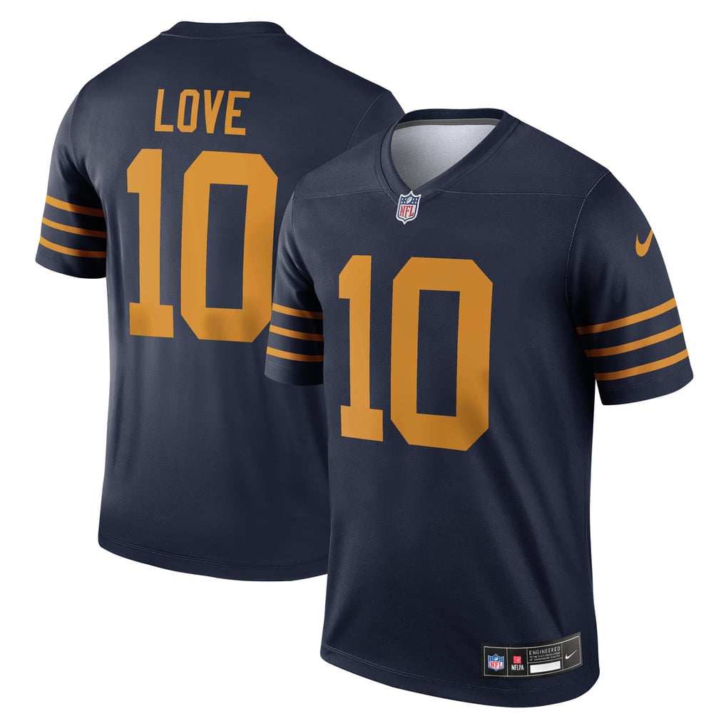 Men's Green Bay Packers Jordan Love Navy The 1923 Classic Legend Player Dri-FIT Top