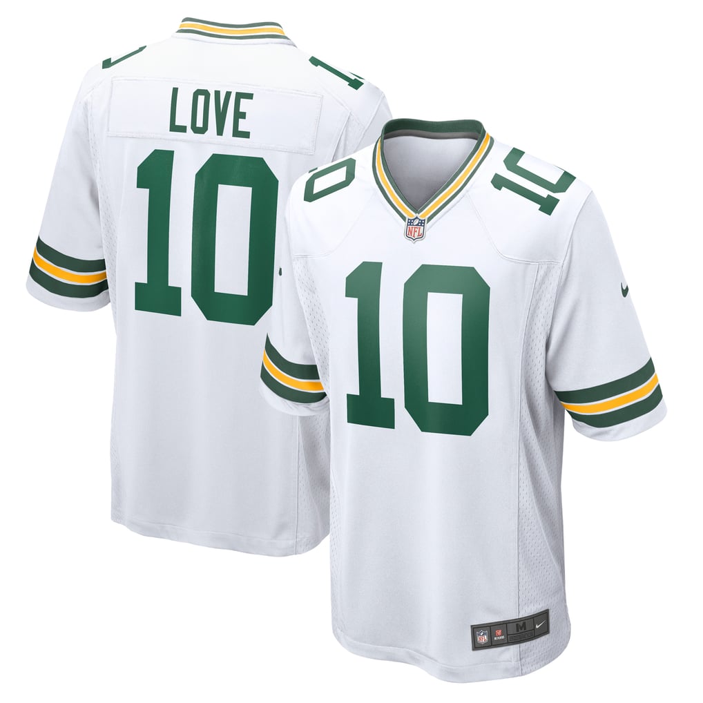 Men's Green Bay Packers Jordan Love White Game Jersey