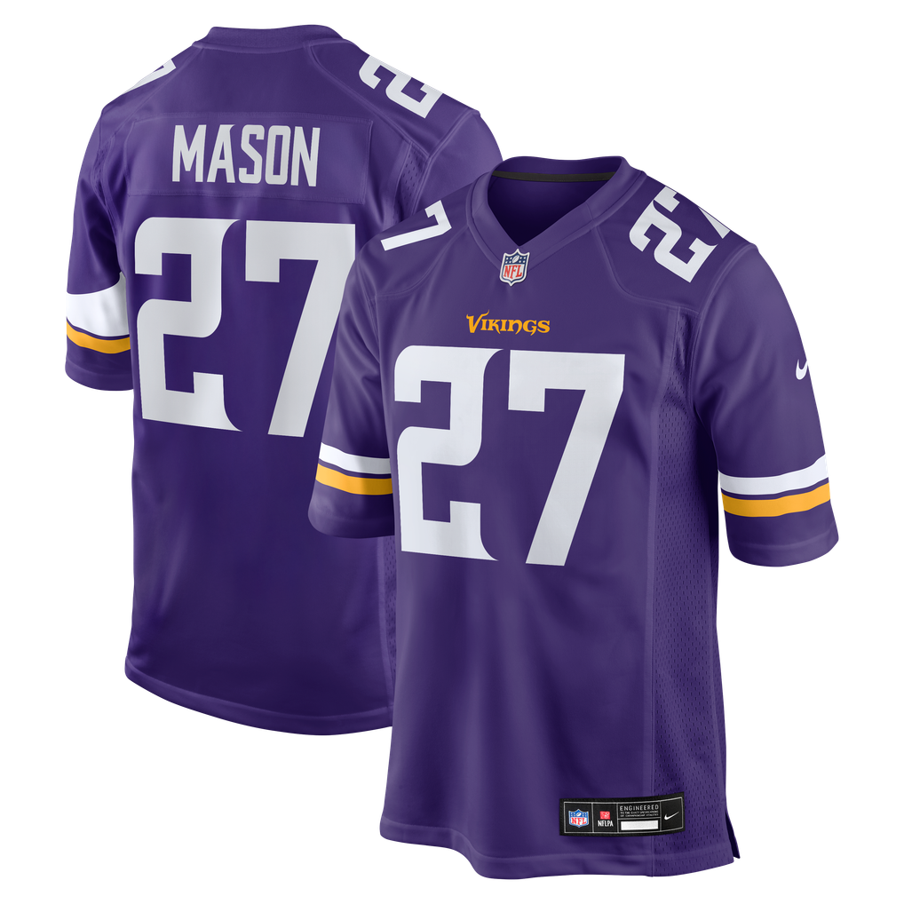Men's Minnesota Vikings Jordan Mason Purple Team Game Jersey