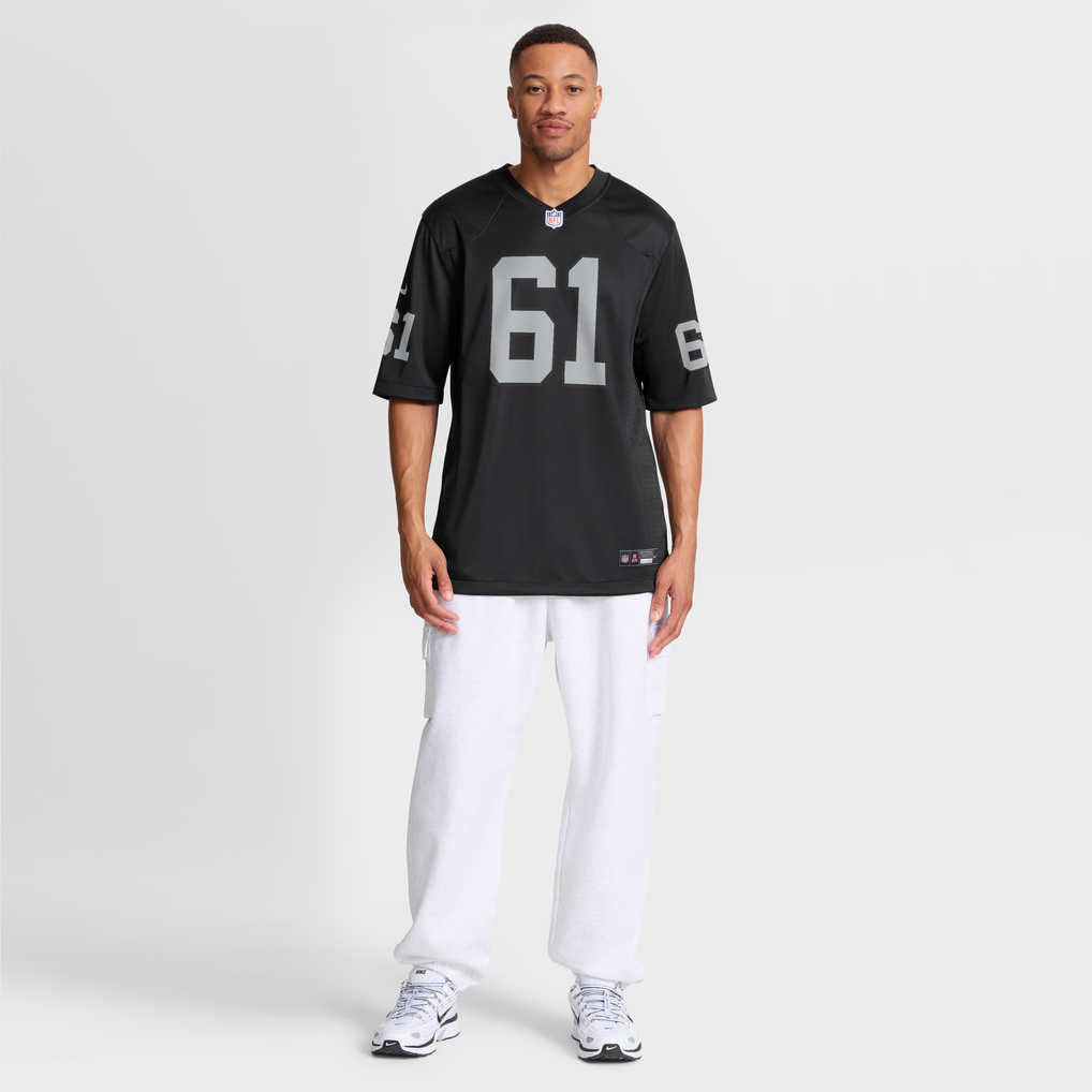 Men's Las Vegas Raiders Jordan Meredith Black Game Player Jersey