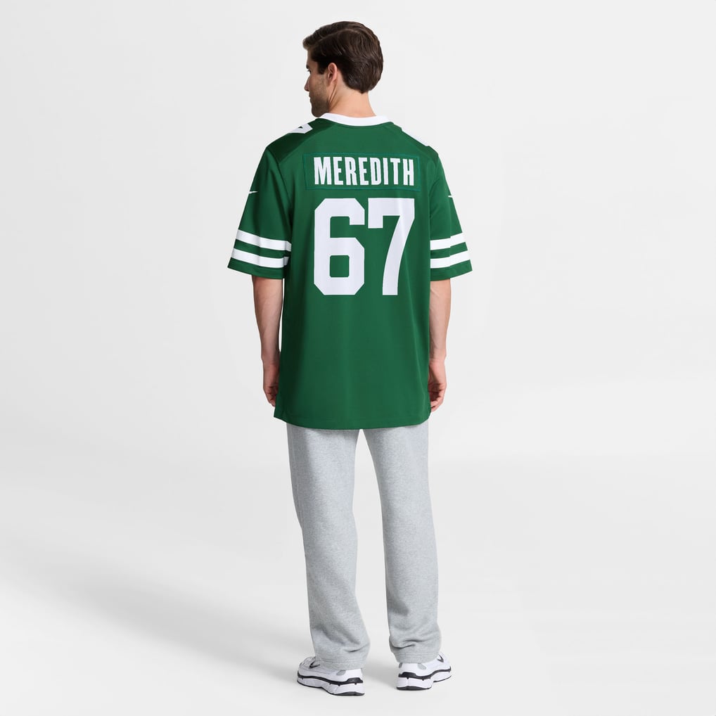 Men's New York Jets Jordan Meredith Legacy Green Team Game Jersey