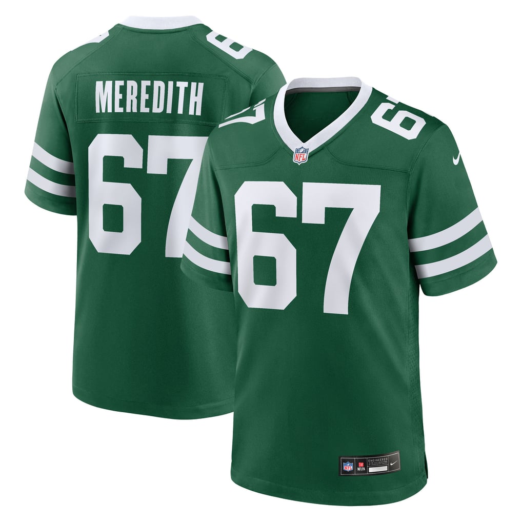 Men's New York Jets Jordan Meredith Legacy Green Team Game Jersey