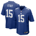 Men's New York Giants Jordan Stout Royal Team Game Jersey