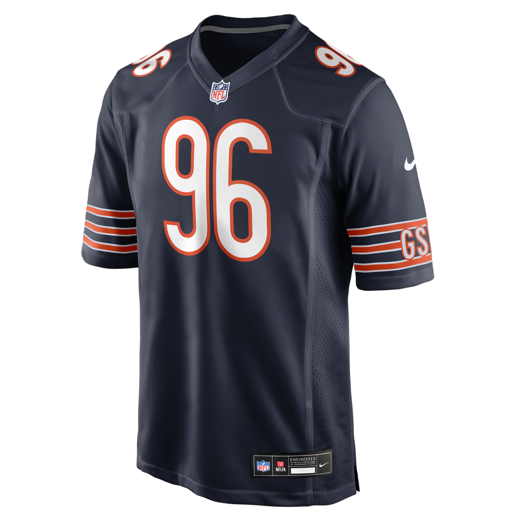 Men's Chicago Bears Jordan van den Berg Navy Team Game Jersey