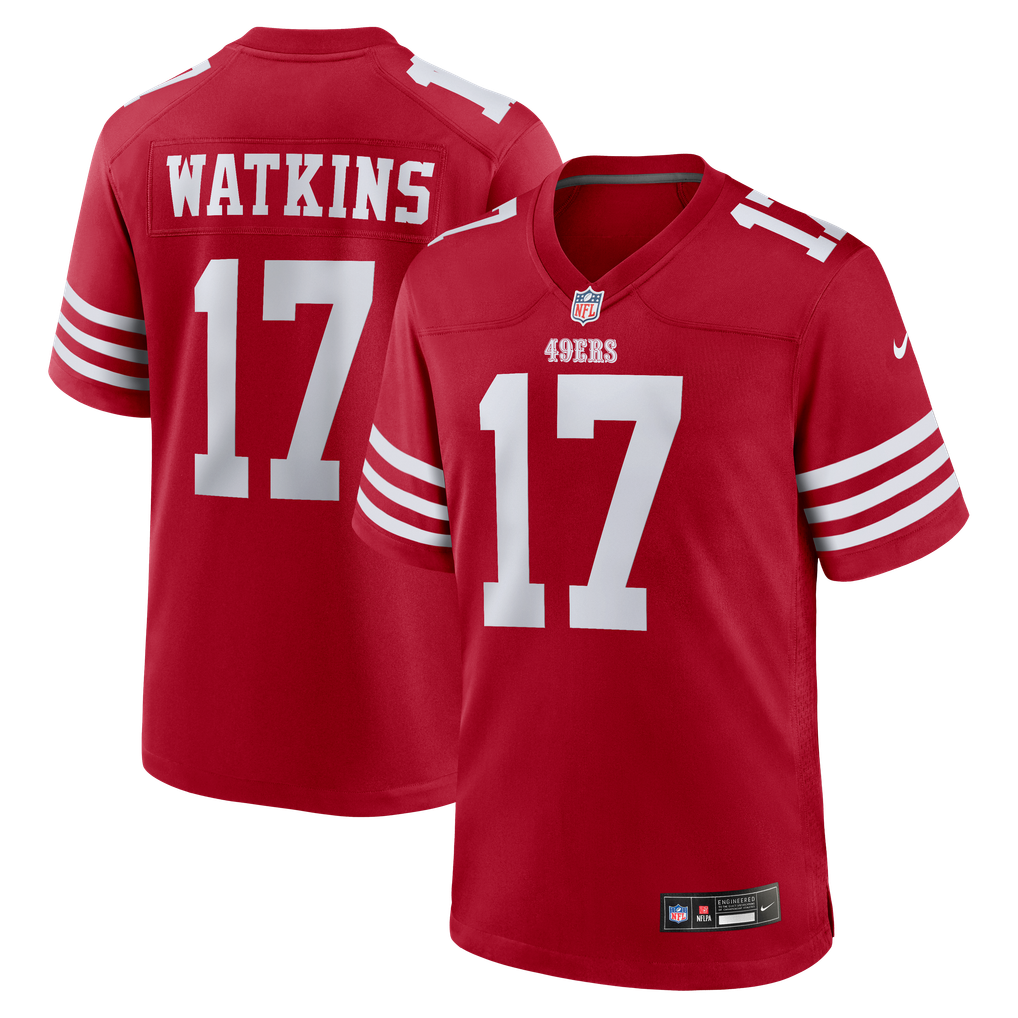 Men's San Francisco 49ers Jordan Watkins Scarlet Team Game Jersey