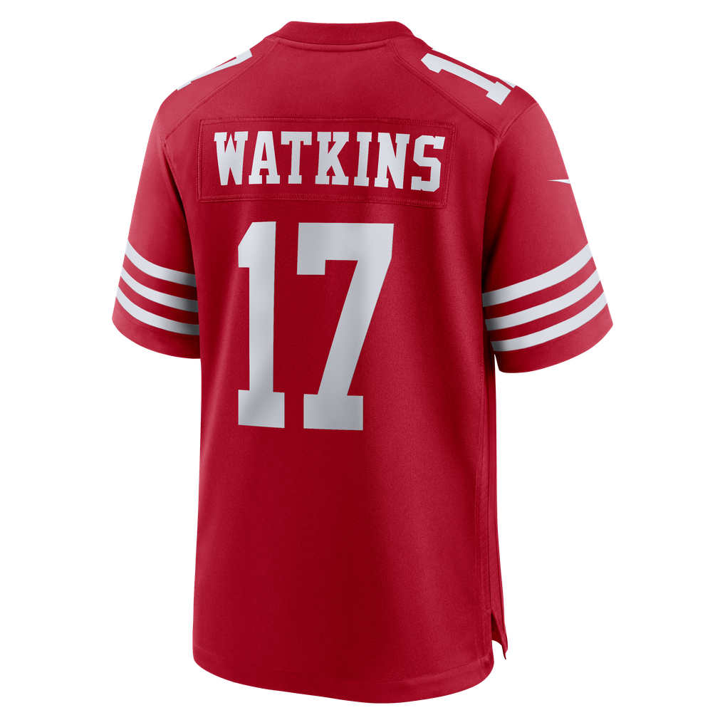 Men's San Francisco 49ers Jordan Watkins Scarlet Team Game Jersey