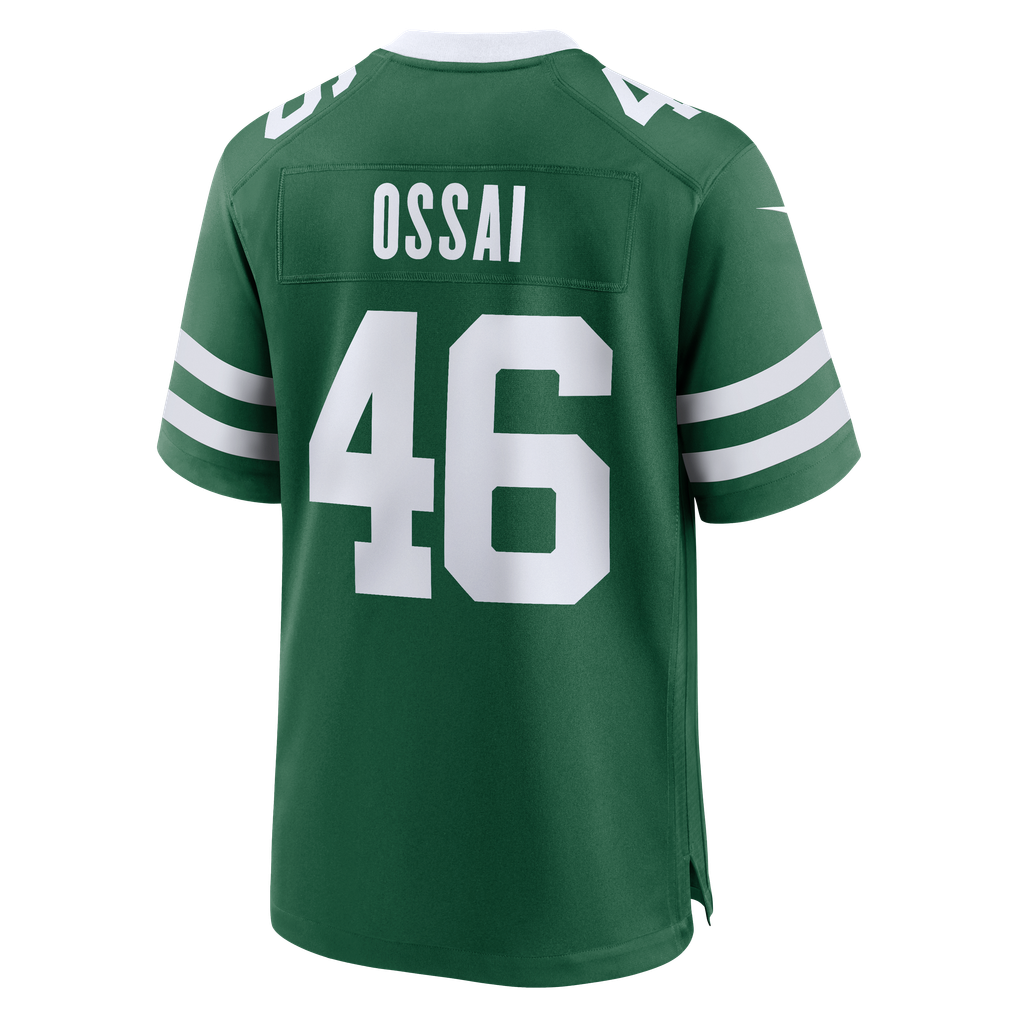 Men's New York Jets Joseph Ossai Legacy Green Team Game Jersey