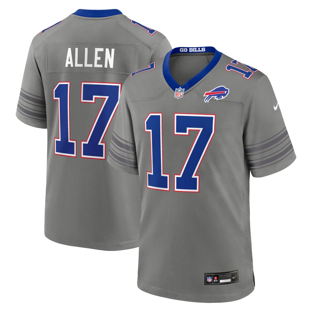 Men's Buffalo Bills Josh Allen Gray Nickel City Game Jersey