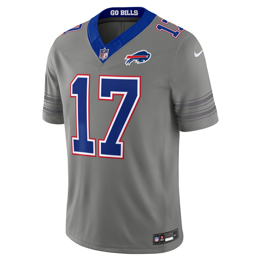 Men's Buffalo Bills Josh Allen Gray Nickel City Vapor F.U.S.E. Stitched Limited Jersey