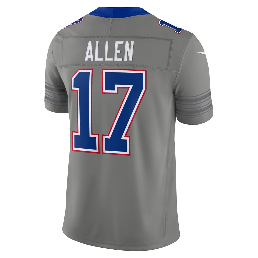 Men's Buffalo Bills Josh Allen Gray Nickel City Vapor F.U.S.E. Stitched Limited Jersey