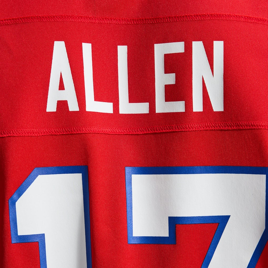 Men's Buffalo Bills Josh Allen Red Alternate Game Player Jersey