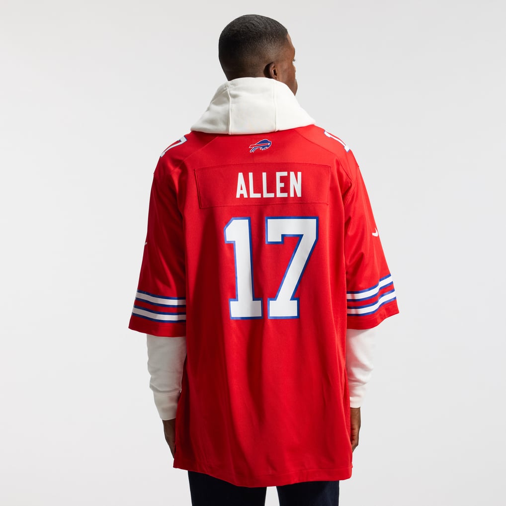 Men's Buffalo Bills Josh Allen Red Alternate Game Player Jersey