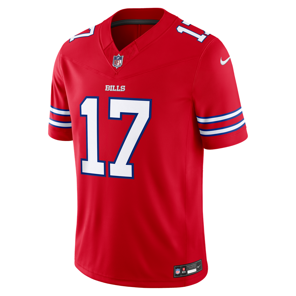 Men's Buffalo Bills Josh Allen Red Alternate Vapor F.U.S.E. Stitched Limited Jersey