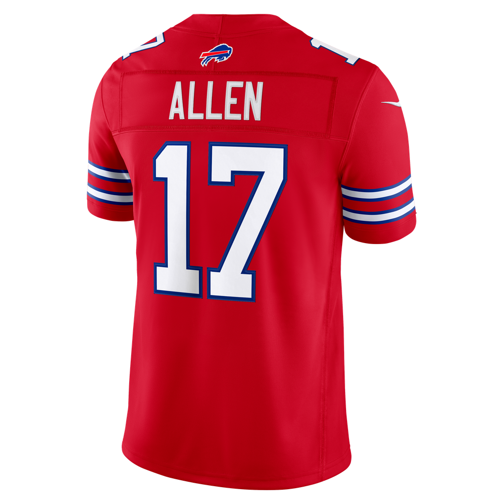 Men's Buffalo Bills Josh Allen Red Alternate Vapor F.U.S.E. Stitched Limited Jersey