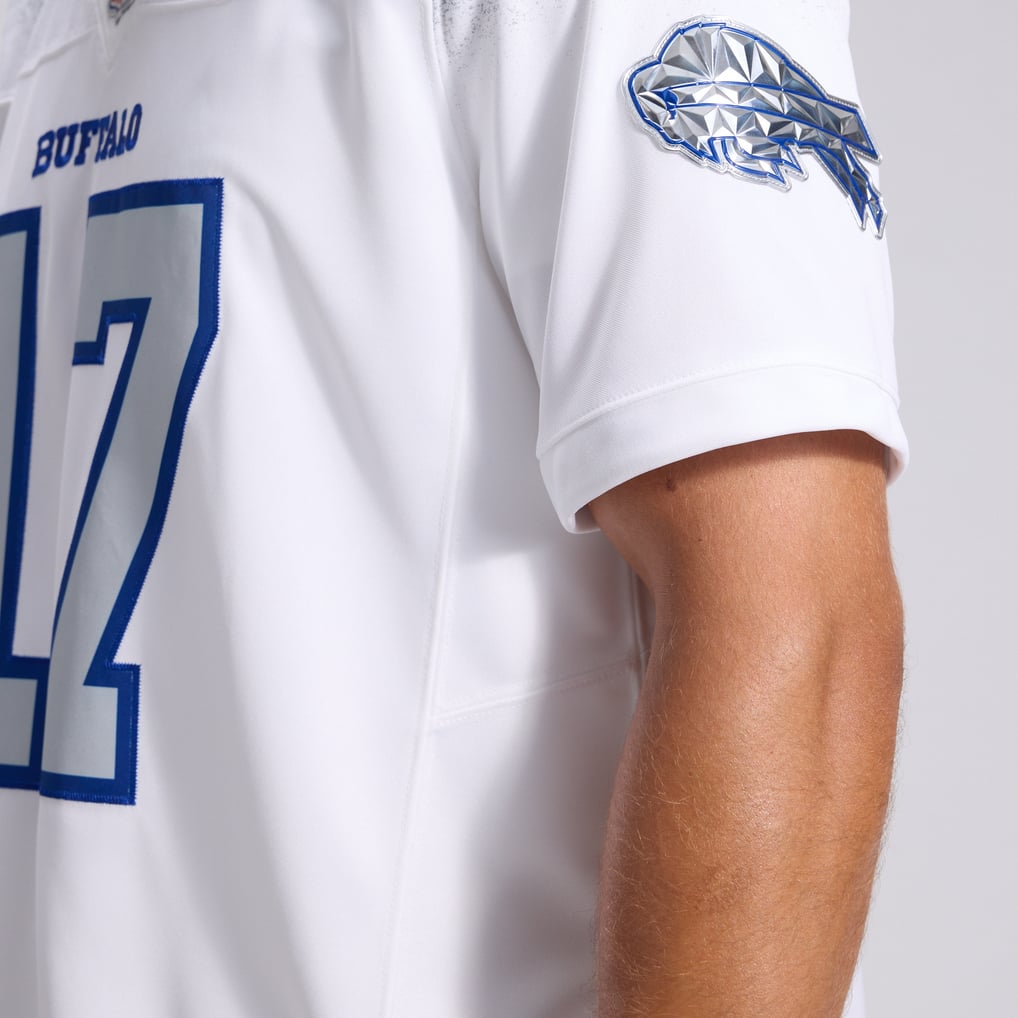 Men's Buffalo Bills Josh Allen White Rivalries Collection Stitched Limited Jersey