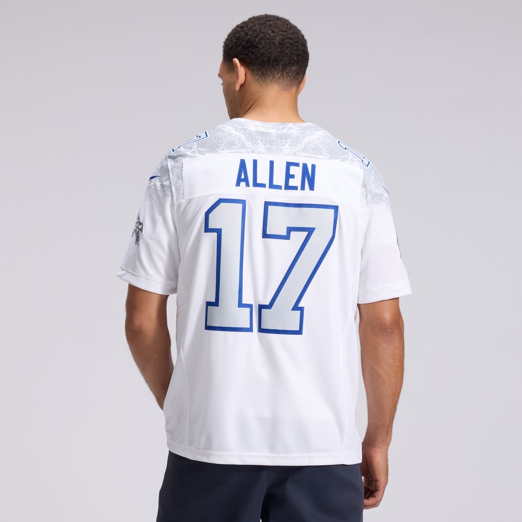 Men's Buffalo Bills Josh Allen White Rivalries Collection Stitched Limited Jersey