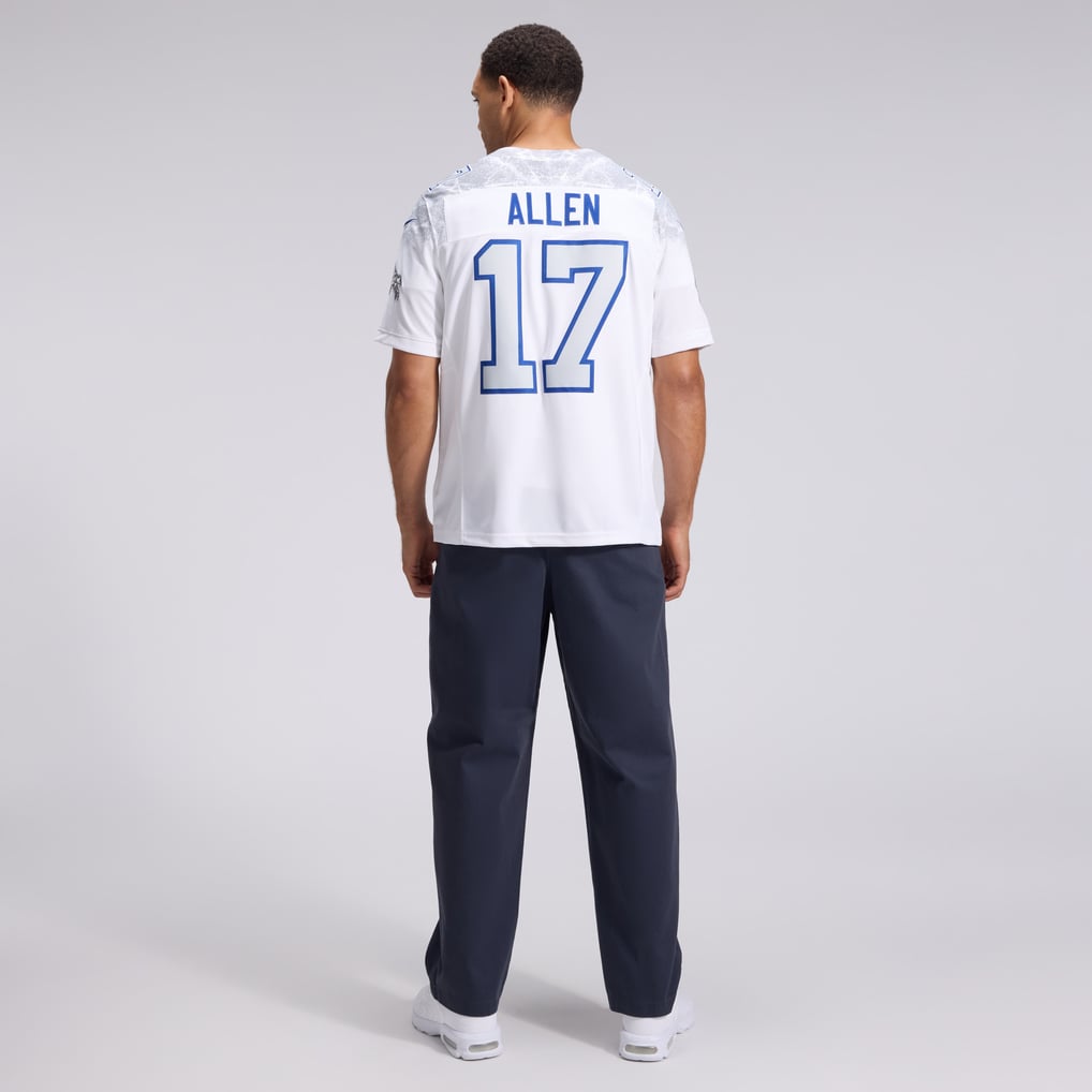 Men's Buffalo Bills Josh Allen White Rivalries Collection Stitched Limited Jersey
