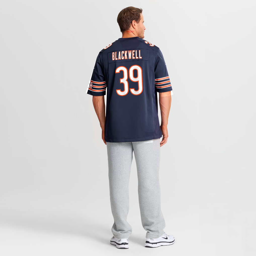 Men's Chicago Bears Josh Blackwell Navy Game Player Jersey