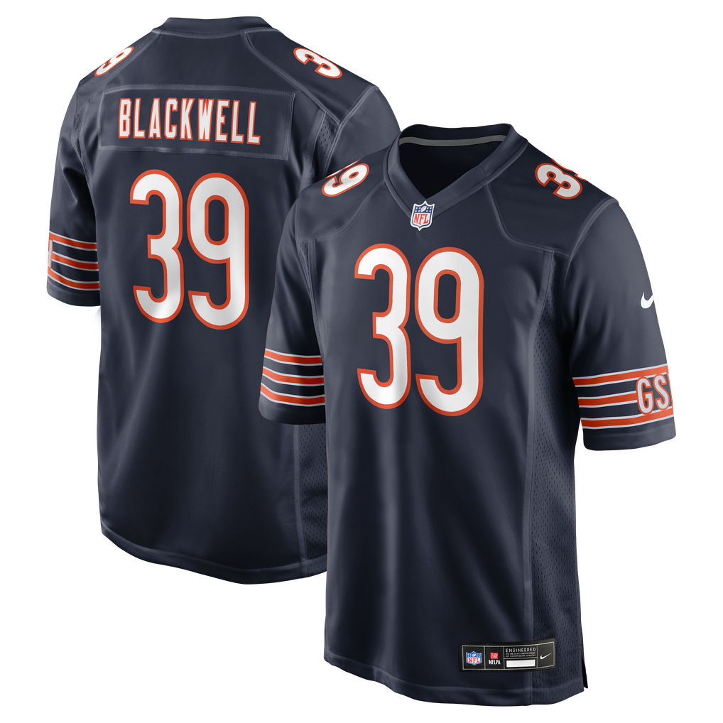 Men's Chicago Bears Josh Blackwell Navy Game Player Jersey