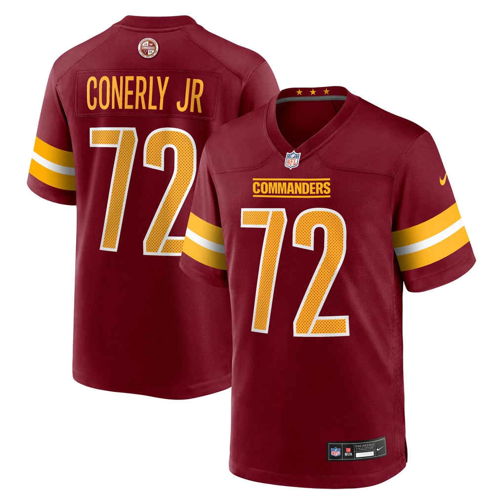 Men's Washington Commanders Josh Conerly Jr. Burgundy Team Game Jersey