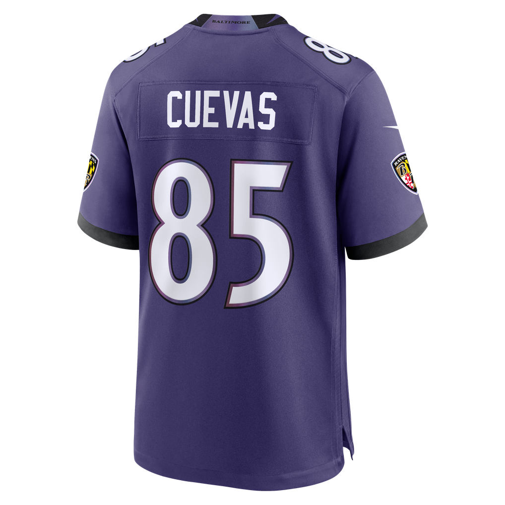 Men's Baltimore Ravens Josh Cuevas Purple Team Game Jersey