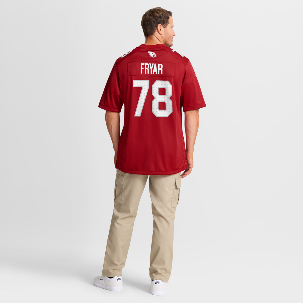Men's Arizona Cardinals Josh Fryar Cardinal Team Game Jersey